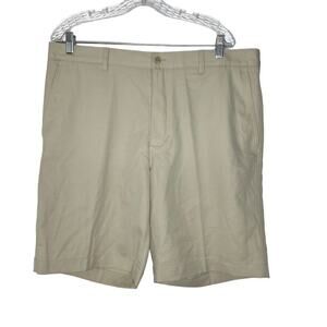 PGA Tour Khaki Flat Front Expandable Waistband Golf 9.5" Shorts Size 38 Men's